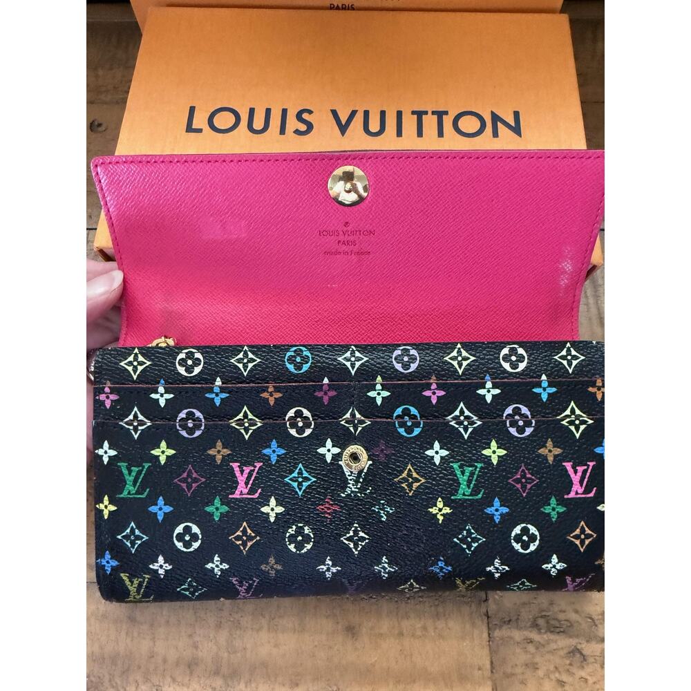 Louis Vuitton Wallet Womens Multicolor Monogram Canvas Long Envelope France Logo - Picture 11 of 16